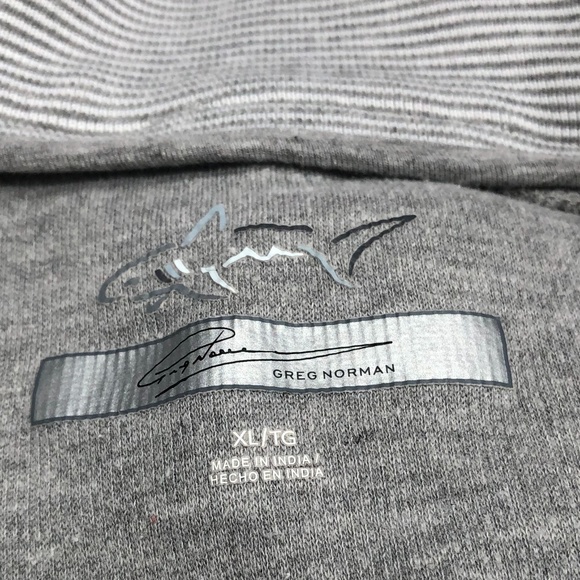 GREG NORMAN COTTON GRAY QUARTER ZIP PULLOVER SIZE XL - Picture 11 of 15